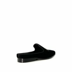 Dune London Shamar Backless Crest Black Loafers -Dune London Sales unnamed file 1000