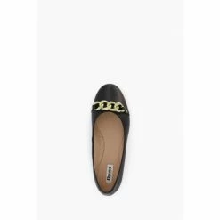 Dune London Haselle T Chain Ballerina Black Shoes -Dune London Sales unnamed file 1013