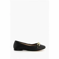 Dune London Haselle T Chain Ballerina Black Shoes -Dune London Sales unnamed file 1014