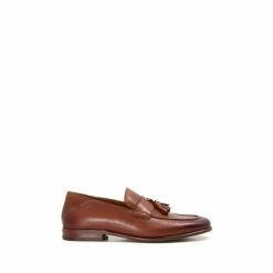 Dune London Brown Support Tassle Loafers