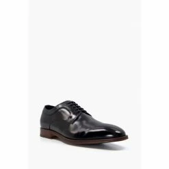 Alternative view of Dune London Black Sparrows Lace-Up Wide Fit Gibson Shoes