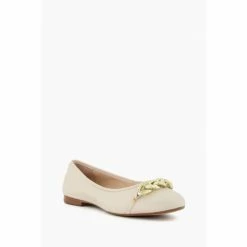 Alternative view of Dune London Natural Haselle Chain Ballerina Shoes