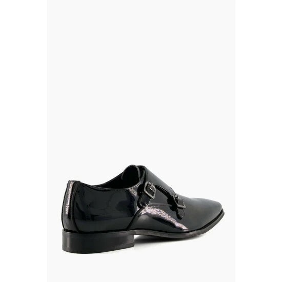 Dune London Black Stone Patent Double Buckle Shoes 4 Dune London Black Stone Patent Double Buckle Shoes - Image 2