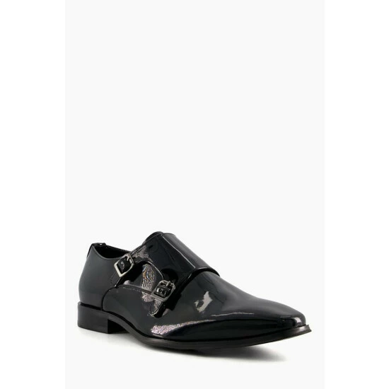 Dune London Black Stone Patent Double Buckle Shoes 5 Dune London Black Stone Patent Double Buckle Shoes - Image 3