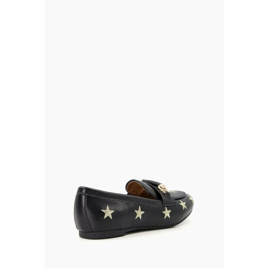 Dune London Gia Black Star Embroidered Loafers 5 Dune London Gia Black Star Embroidered Loafers - Image 3