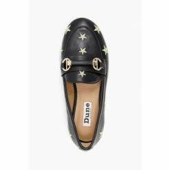 Dune London Gia Black Star Embroidered Loafers 11 Dune London Gia Black Star Embroidered Loafers -Dune London Sales unnamed file 1122