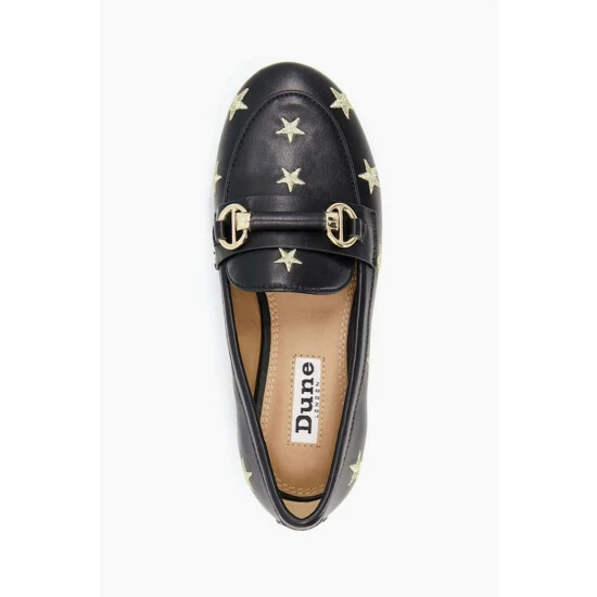 Dune London Gia Black Star Embroidered Loafers 6 Dune London Gia Black Star Embroidered Loafers - Image 4