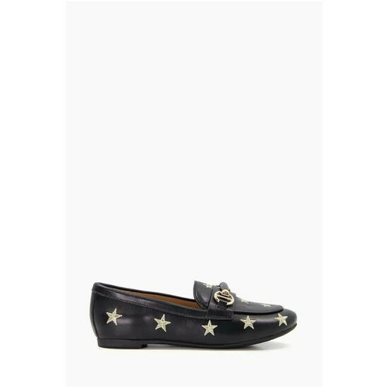 Dune London Gia Black Star Embroidered Loafers 8 Dune London Gia Black Star Embroidered Loafers - Image 6