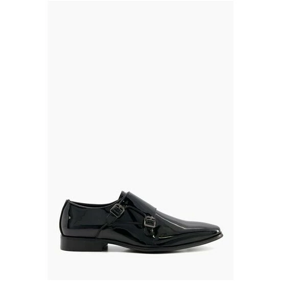 Dune London Black Stone Patent Double Buckle Shoes 7 Dune London Black Stone Patent Double Buckle Shoes - Image 5