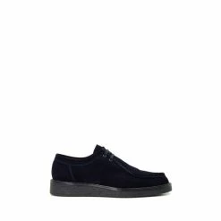 Dune London Blue Brodies Mocc Toe Casual Lace Shoes