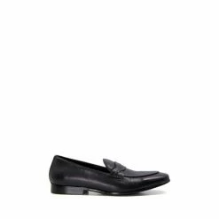 Dune London Black Stores Leather Trim Loafers