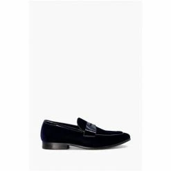 Dune London Blue Sensei Velvet Saddle Loafers -Dune London Sales unnamed file 1157