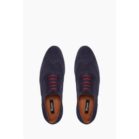 Dune London Blue Rayman Smart Wingtip Oxford Shoes 6 Dune London Blue Rayman Smart Wingtip Oxford Shoes - Image 4