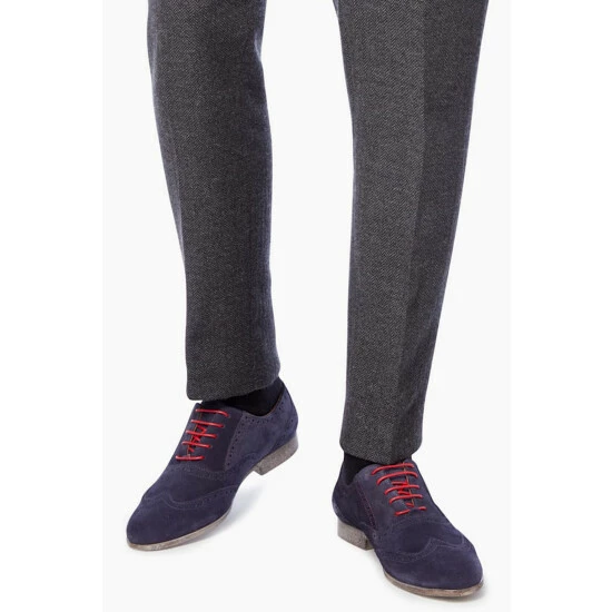 Dune London Blue Rayman Smart Wingtip Oxford Shoes 7 Dune London Blue Rayman Smart Wingtip Oxford Shoes - Image 5