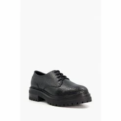 Alternative view of Dune London Forever Chunky Black Lace-Up Brogues