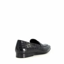 Dune London Stoma Croc Effect Emboss Penny Black Loafers -Dune London Sales unnamed file 1189