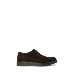 Dune London Brown Brodies Mocc Toe Casual Lace Shoes