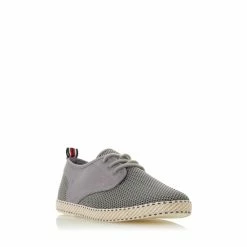 Alternative view of Dune London Grey Flask Lace Up Mesh Espadrilles