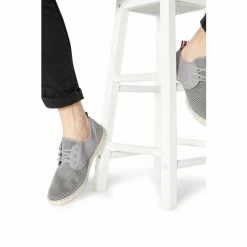 Dune London Grey Flask Lace Up Mesh Espadrilles -Dune London Sales unnamed file 1204