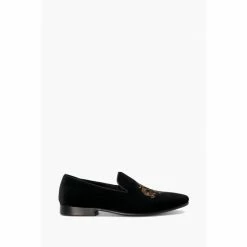 Dune London Samar Black Crest Loafers