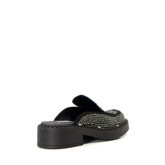 Dune London Galaktic Backless Hotfix Embellished Black Loafers 5 Dune London Galaktic Backless Hotfix Embellished Black Loafers - Image 3