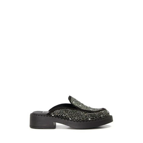 Dune London Galaktic Backless Hotfix Embellished Black Loafers 8 Dune London Galaktic Backless Hotfix Embellished Black Loafers - Image 6