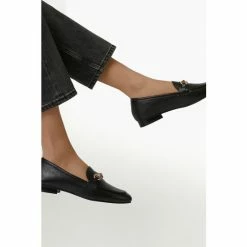 Dune London Black Grange Snaffle Trim Loafers