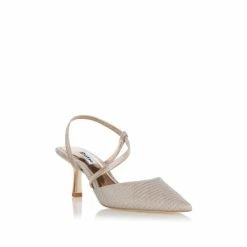Dune London Neutral Colombia Asymmetric Court Shoes