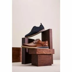 Dune London Brown Bucatini Wedge Sole Lace-Up Shoes -Dune London Sales unnamed file 1300