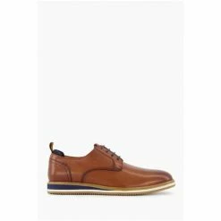 Dune London Brown Bucatini Wedge Sole Lace-Up Shoes -Dune London Sales unnamed file 1301