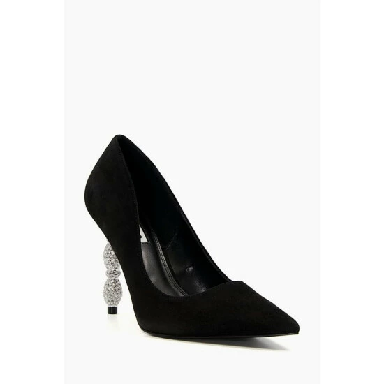 Dune London Black Bonus Encrusted Heel Courts 4 Dune London Black Bonus Encrusted Heel Courts - Image 2