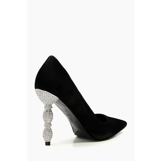 Dune London Black Bonus Encrusted Heel Courts 5 Dune London Black Bonus Encrusted Heel Courts - Image 3