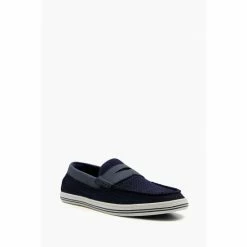 Dune London Blue Bingotta Saddle Knit Loafers -Dune London Sales unnamed file 1314