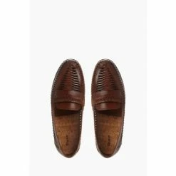 Dune London Tan Brown Brighton Rock Woven Leather Loafers -Dune London Sales unnamed file 1350