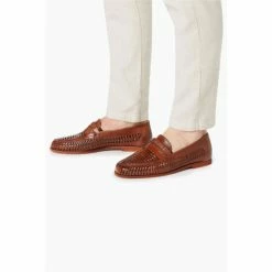 Dune London Tan Brown Brighton Rock Woven Leather Loafers -Dune London Sales unnamed file 1352