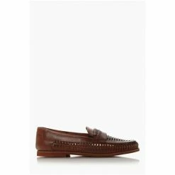 Dune London Tan Brown Brighton Rock Woven Leather Loafers -Dune London Sales unnamed file 1353