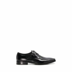 Dune London Stevie Single Black Monk Shoes