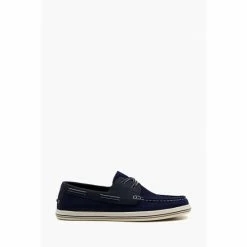 Dune London Blue Burnner Knitted Boat Shoes