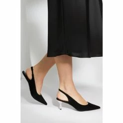 Dune London Cristal Encursted Mid Heel Black Sandals -Dune London Sales unnamed file 1369
