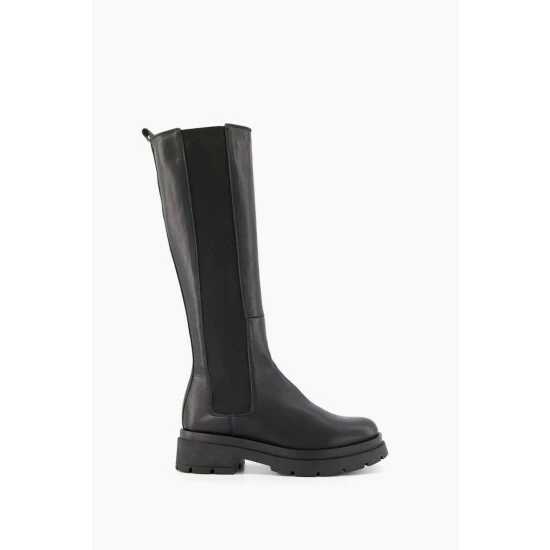 Dune London Tempas Chelsea Black High Leg Boots 3 Dune London Tempas Chelsea Black High Leg Boots
