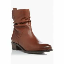 Dune London Pagers 2 Ruched Low Block Heel Ankle Boots