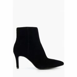 Dune London Black Obsessive 2 Mid Heel Ankle Boots