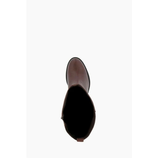 Dune London Brown Tildings Strap Detail High Leg Boots 6 Dune London Brown Tildings Strap Detail High Leg Boots - Image 4