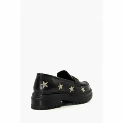 Dune London Gravitate Star Embroidered Black Chunky Loafers -Dune London Sales unnamed file 143