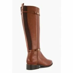 Dune London Brown Tap Buckle Trim High Boots -Dune London Sales unnamed file 1430