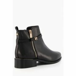 Dune London Black Pap Buckle Trim Ankle Boots -Dune London Sales unnamed file 1436