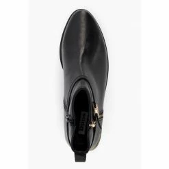 Dune London Black Pap Buckle Trim Ankle Boots -Dune London Sales unnamed file 1437
