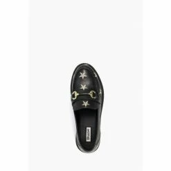 Dune London Gravitate Star Embroidered Black Chunky Loafers -Dune London Sales unnamed file 144