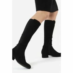 Dune London Tayla Black Smart Stretch High Leg Boots -Dune London Sales unnamed file 1450