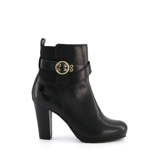 Dune London Black Oreana Elasticated Buckle Detail Boots 3 Dune London Black Oreana Elasticated Buckle Detail Boots